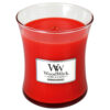 WoodWick Crimson Berries vonná svíčka s dřevěným knotem 275 g