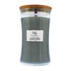 WoodWick Evergreen Cashmere vonná svíčka s dřevěným knotem