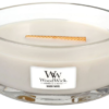 WoodWick Warm Wool vonná svíčka s dřevěným knotem 453,6 g