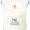 WoodWick White Tea & Jasmine vonná svíčka s dřevěným knotem 275 g