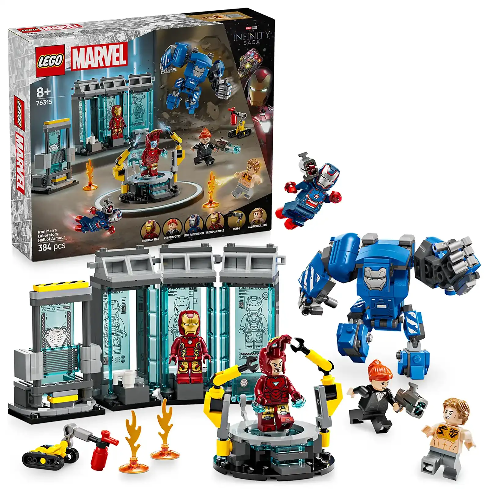 LEGO® Marvel 76315 Iron Man a jeho laboratoř: Síň brnění