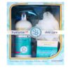 Vivaco Hyaluron Acid Care dárková sada pleťový krém s kyselinou hyaluronovou 50 ml + tělové mléko s kyselinou hyaluronovou 400 ml + masážní žínka
